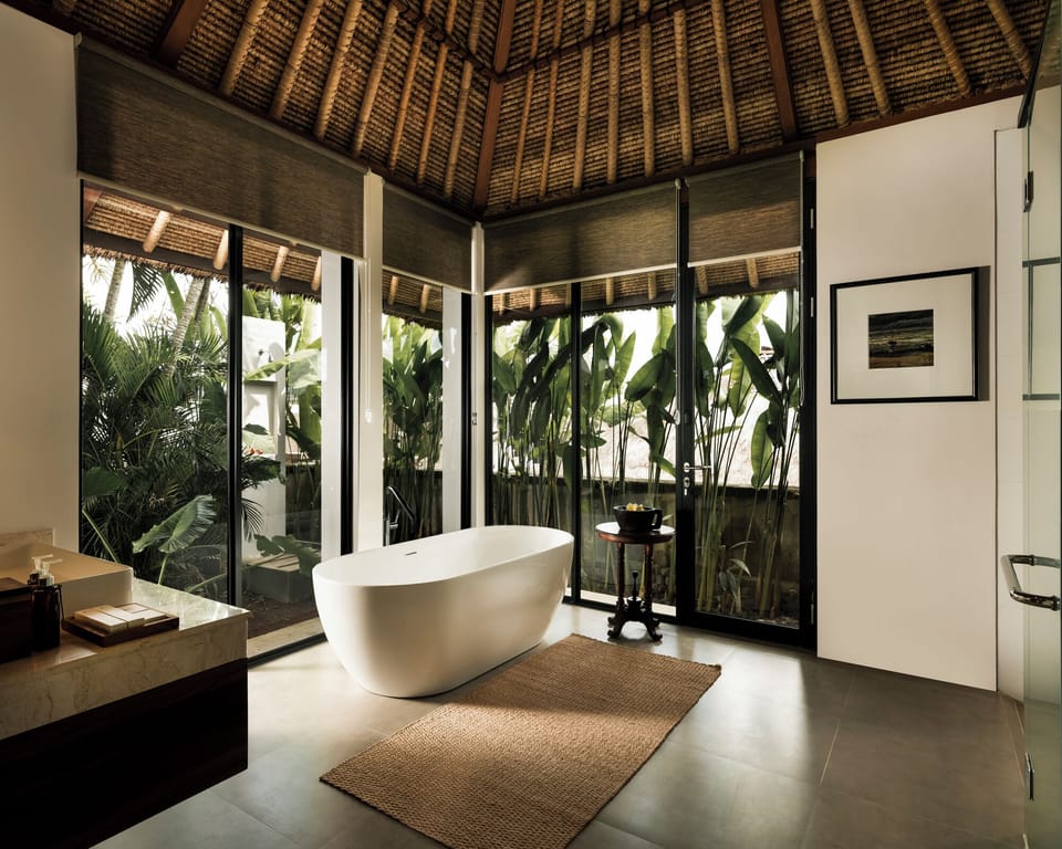 Two Bedroom Pool Villa | Bathroom | Hair dryer, bathrobes, towels