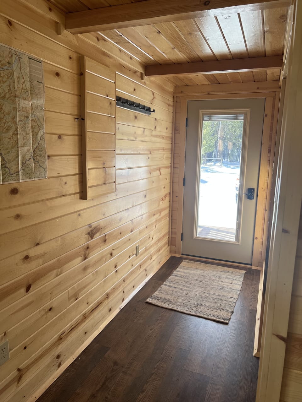 Cabin entry way. 