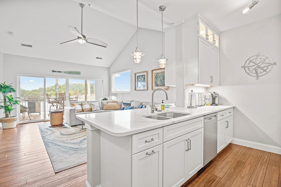 Kitchen towards living room