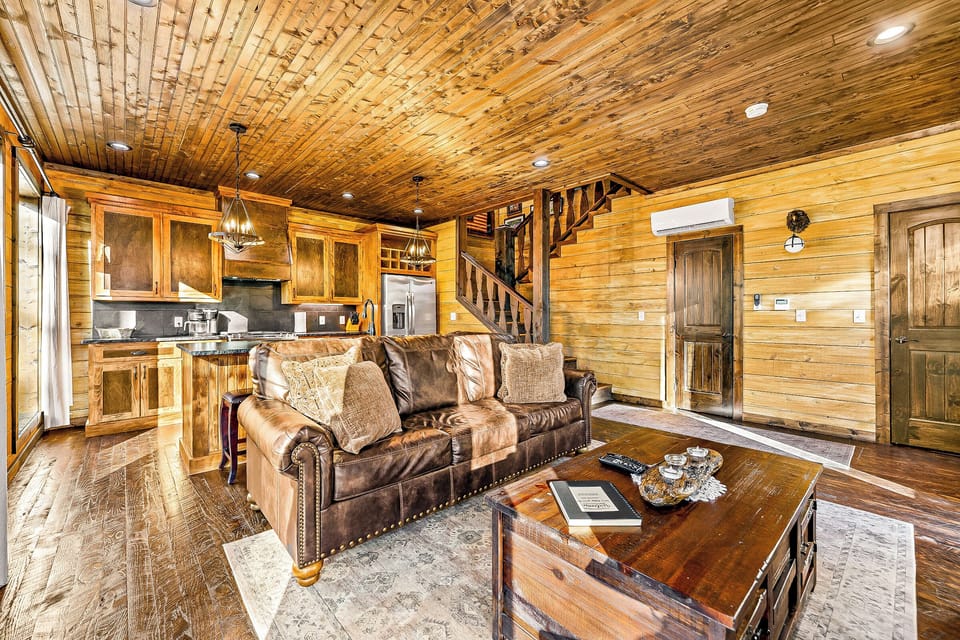 Living Room has an open floor plan, just steps from the kitchen