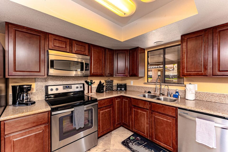fully-stocked kitchen