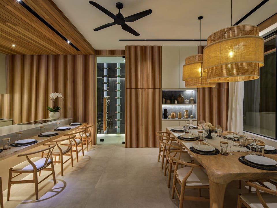 Villa | Private kitchen | Full-size fridge, microwave, oven, stovetop