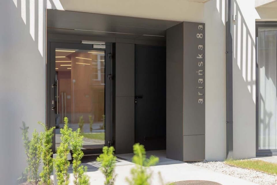 Entrance to the building. 