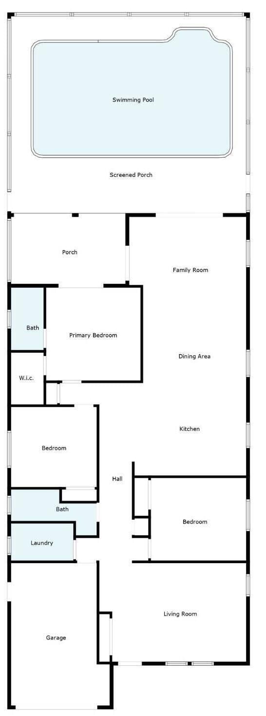 The floor plan of the home 