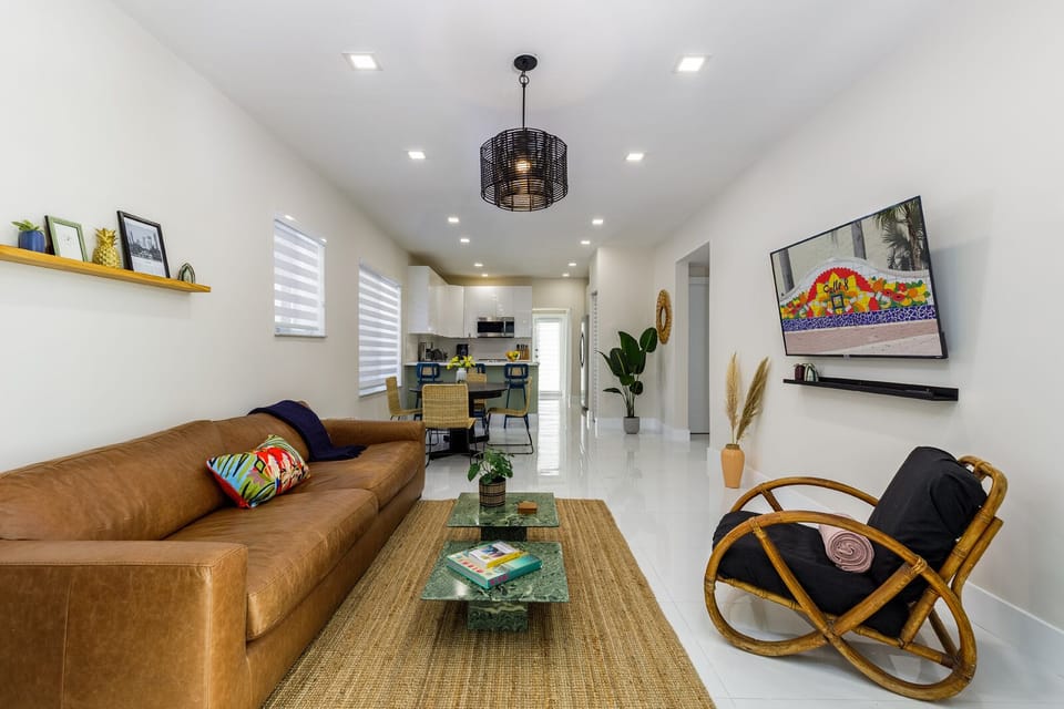 Open layout living room