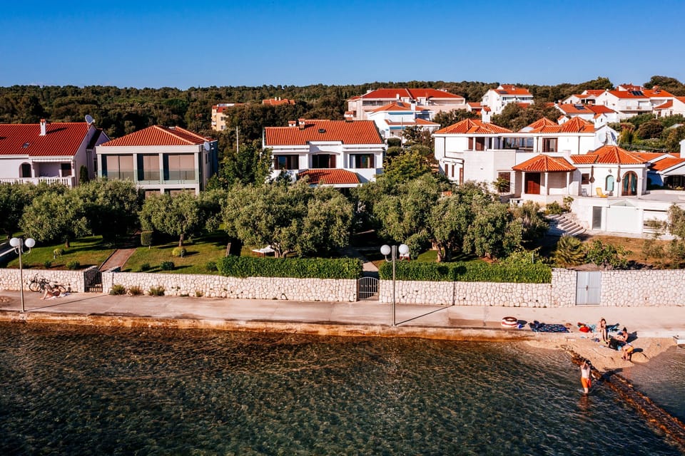 On the beach, white sand