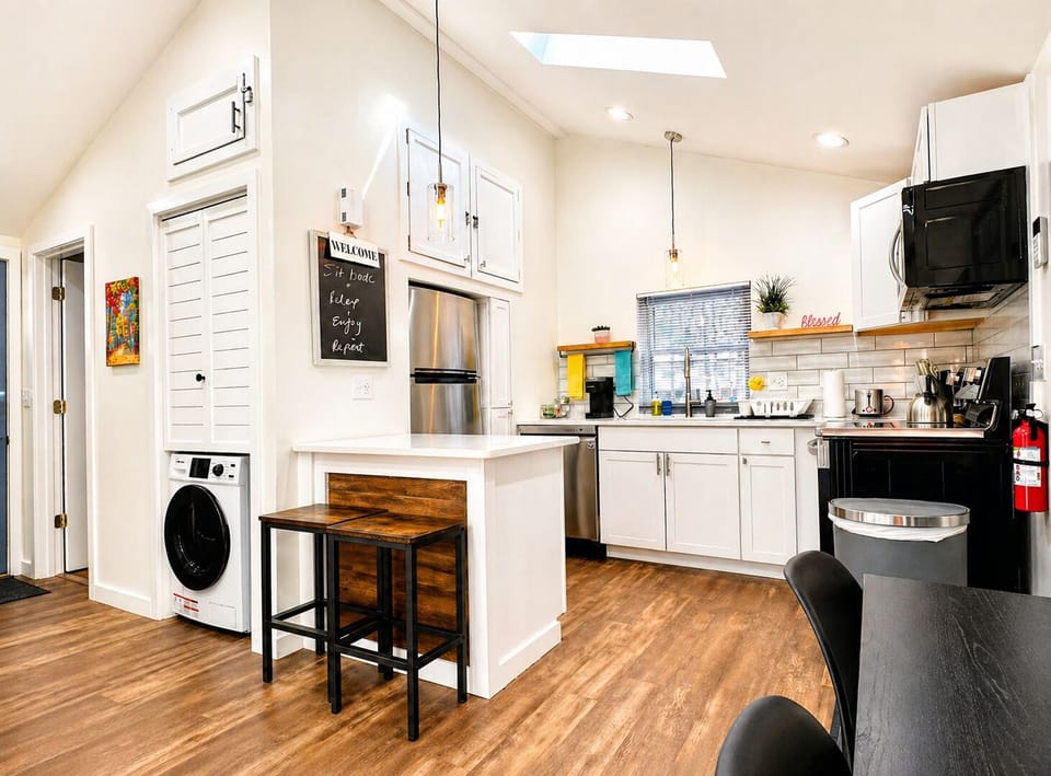 Fully equipped kitchen with modern comforts for coffee, meals, and more
