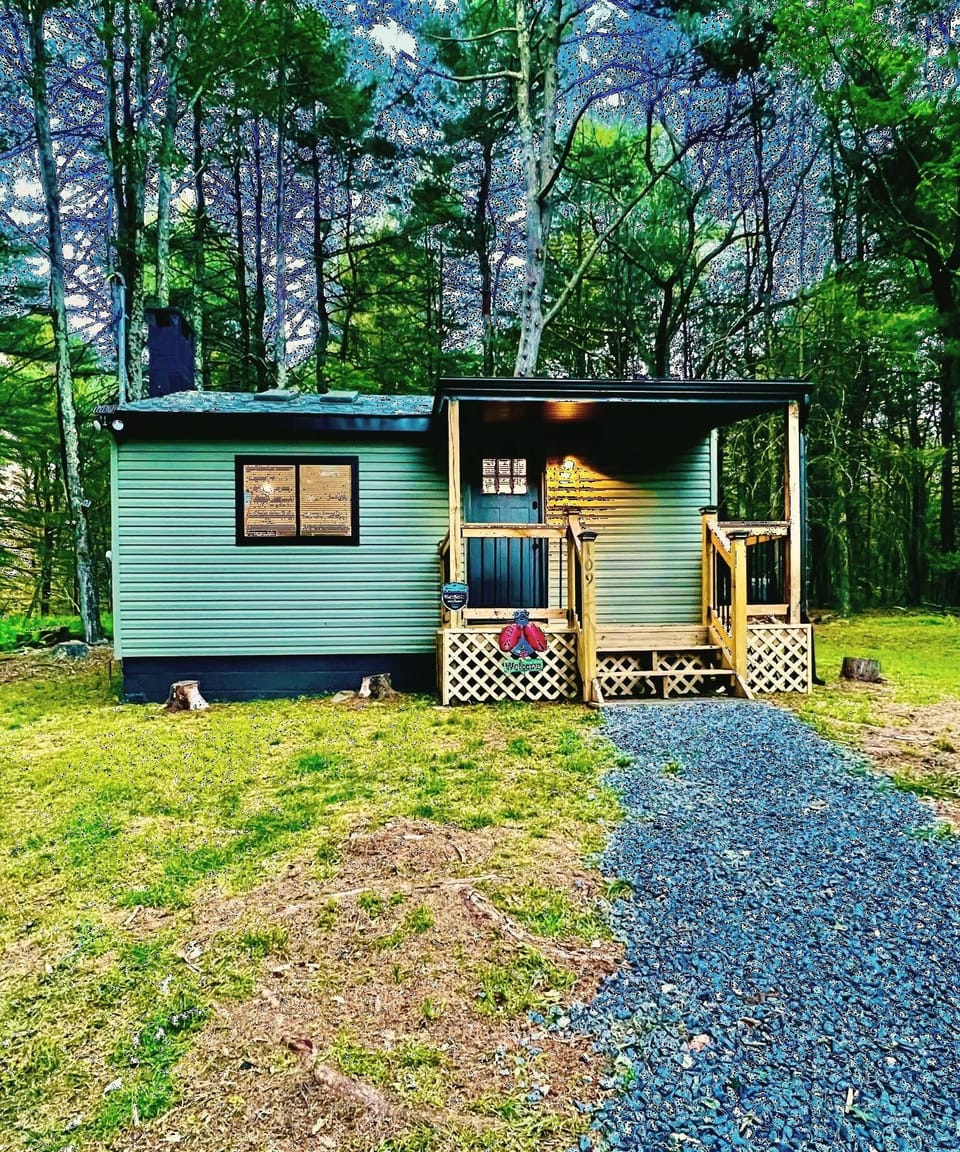 Escape to your own private cabin, tucked away in peaceful woods