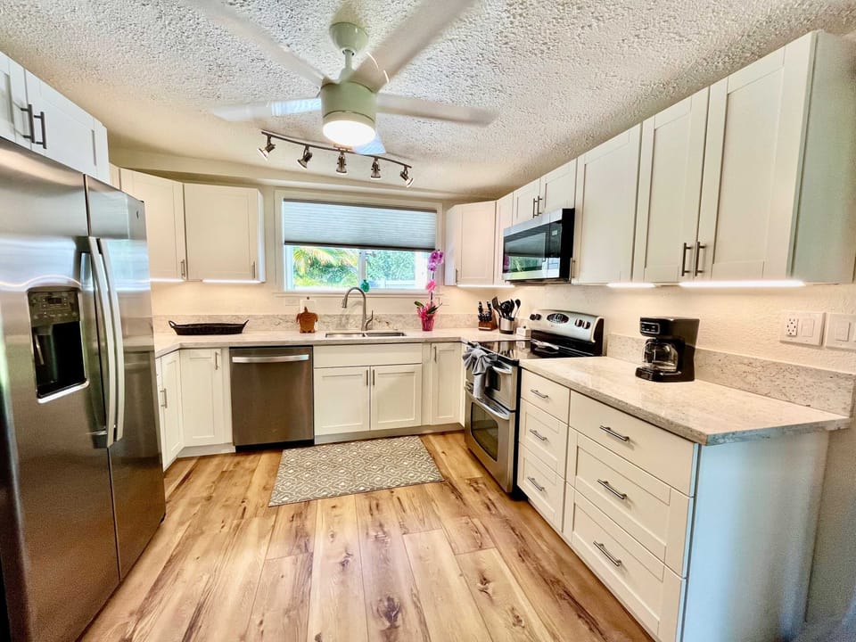 Kitchen with new counters and plenty of room