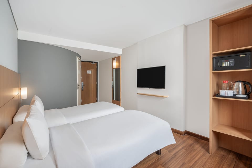In-room safe, desk, blackout drapes, iron/ironing board