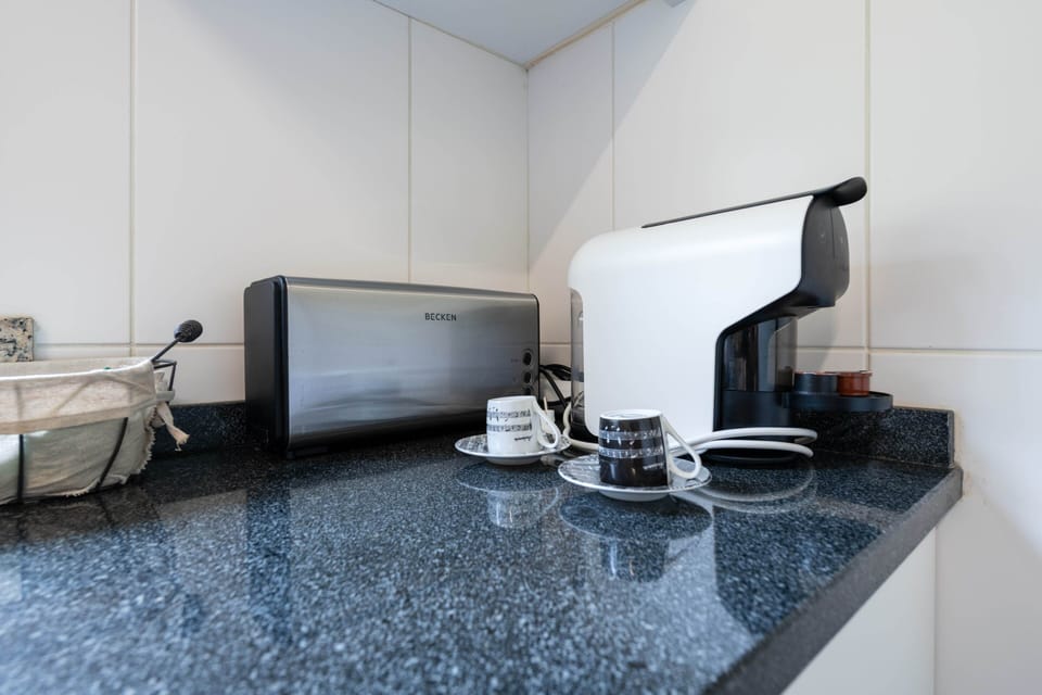 Apartment | Private kitchen | Full-size fridge, microwave, oven, stovetop