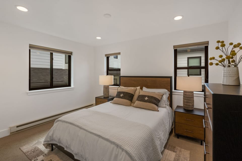 Master Bedroom with a queen bed and private bathroom.