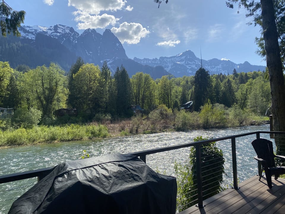 BBQ in front of stunning Mt. Index