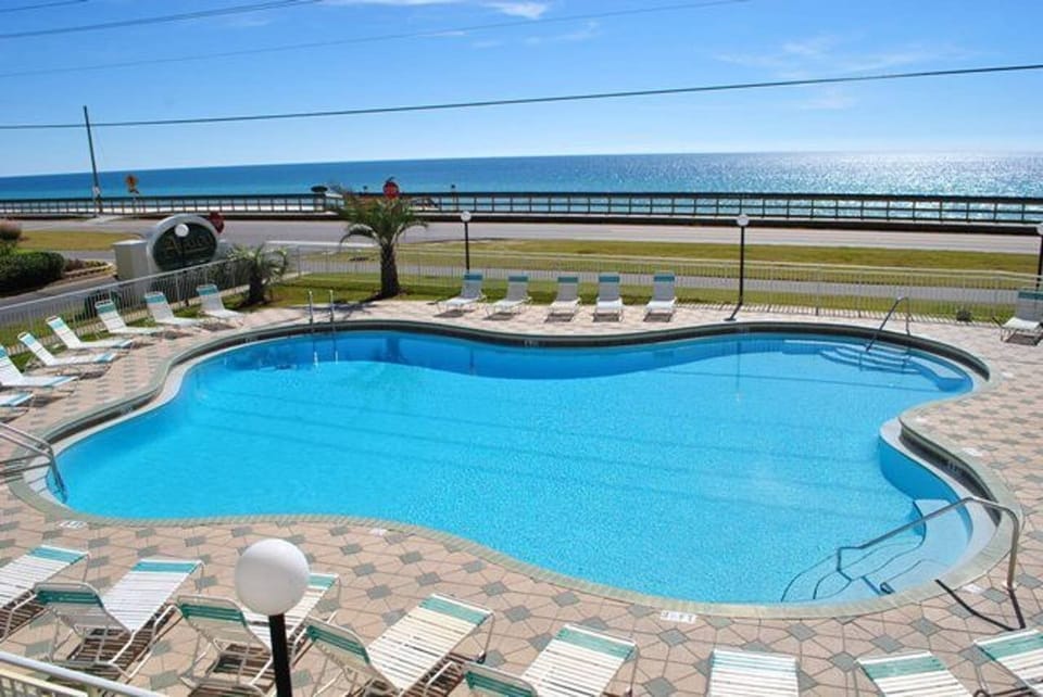 Gulf Pool in Front of Complexing and your  view from the condo
