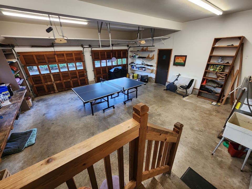 Garage- Hangout with Family/Friends and Play a game of Ping Pong