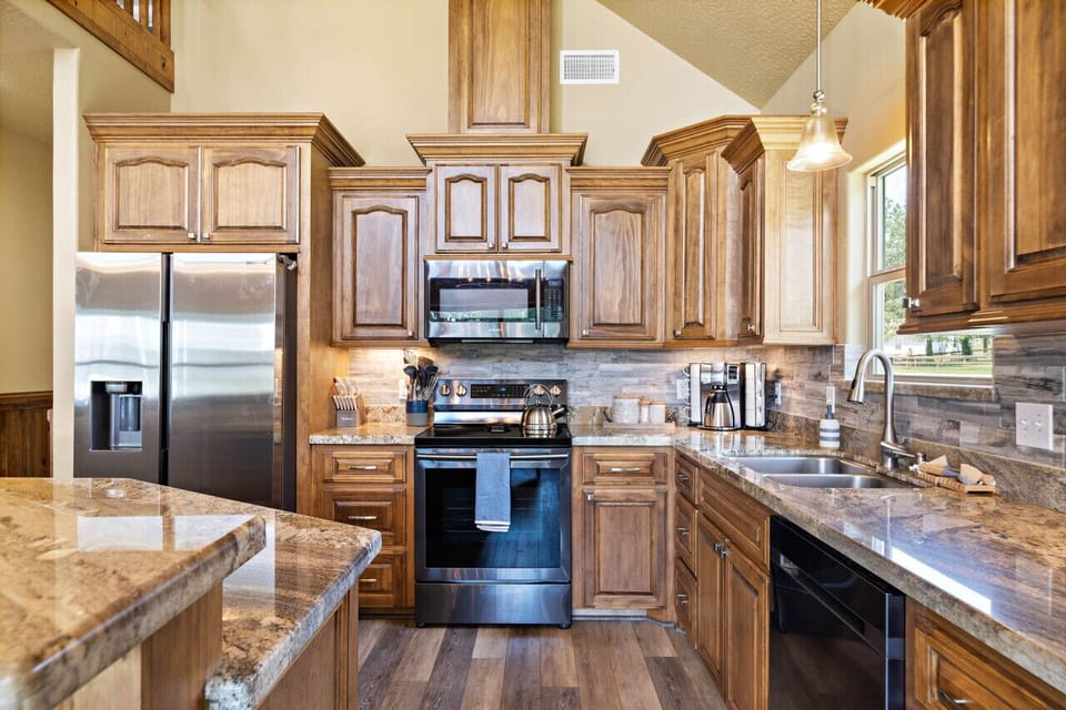 Whip up delicious meals in this charming kitchen