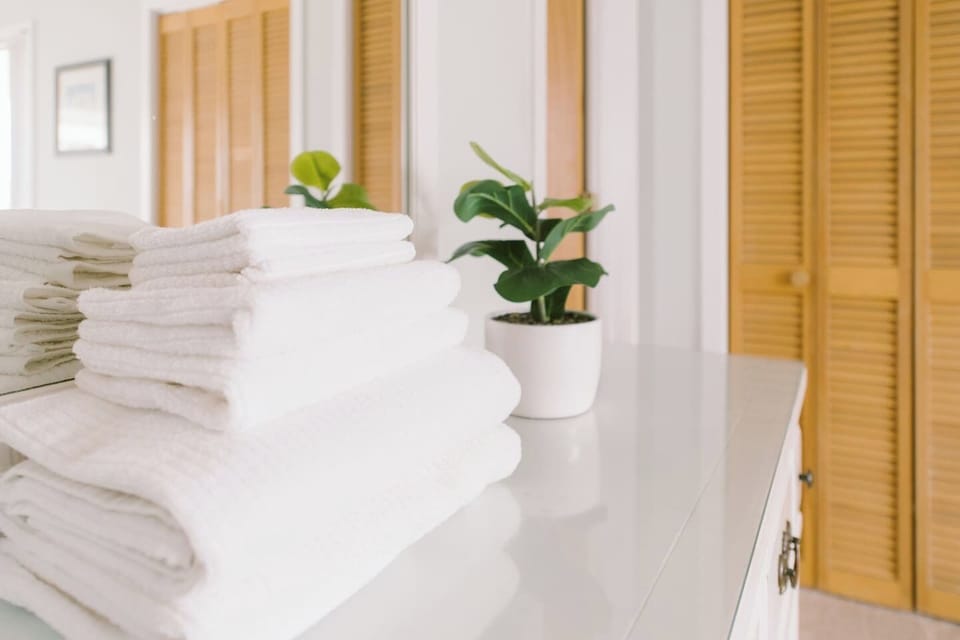 Bath & beach towels provided.