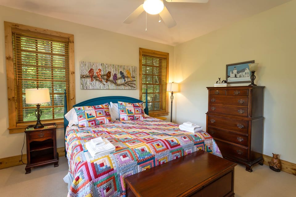Bedroom with Full Bed and Jack-and-Jill Access to Hall Bathroom
