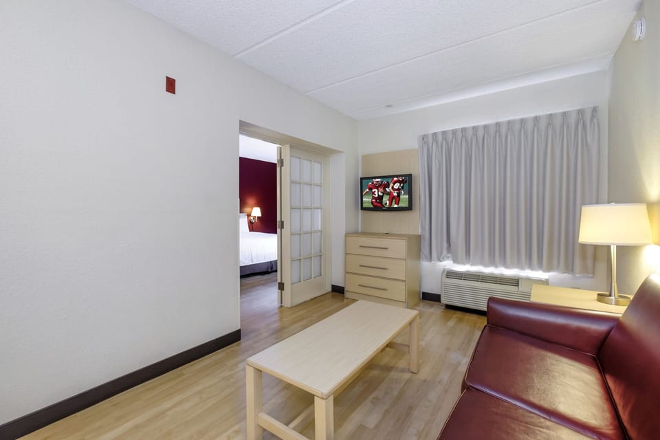 Desk, blackout drapes, iron/ironing board, WiFi (free)
