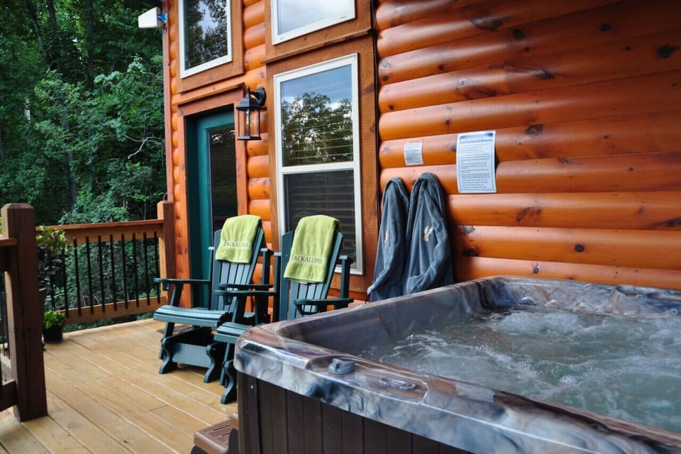 Rock away those traveling blues after a soak in the hot tub