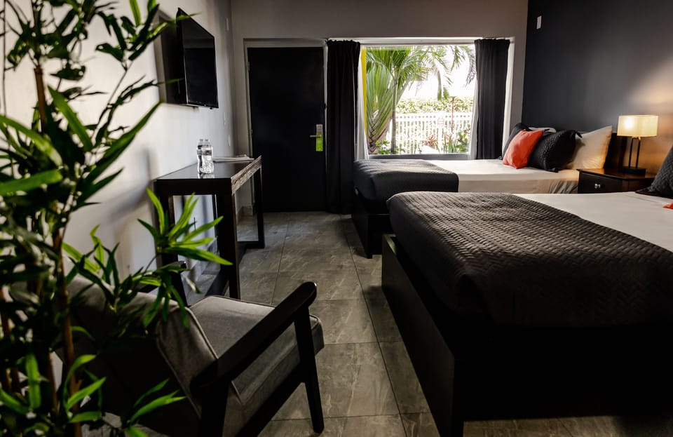 Quadruple Room, 2 Double Beds | Blackout drapes, iron/ironing board, free WiFi, bed sheets
