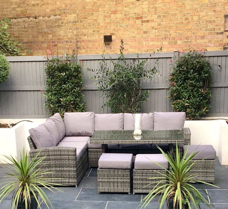 Garden dining area