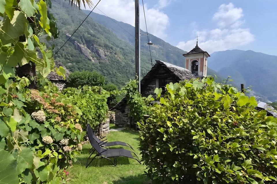 Family Chalet, 1 Bedroom, Fireplace, Mountainside (Rustico Caterina - Corippo) | Property grounds