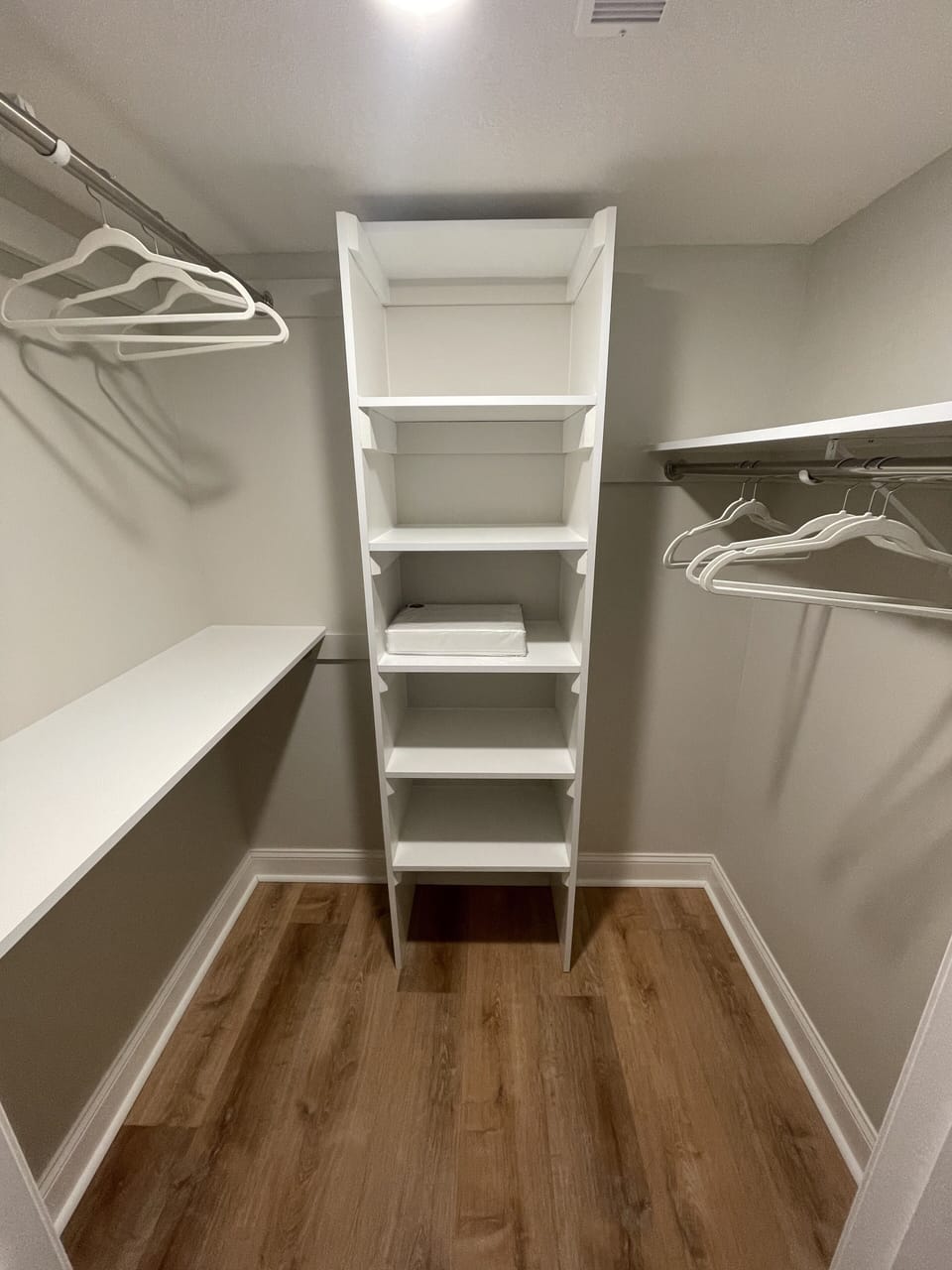 Walk-in closets with ample storage for your clothes and valuable belongings.