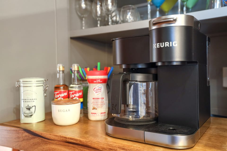 Coffee station with all the morning essentials!!