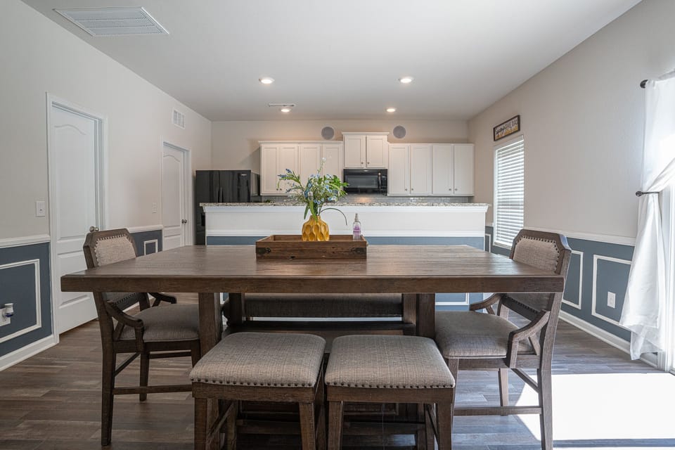 open and spacious dining room 