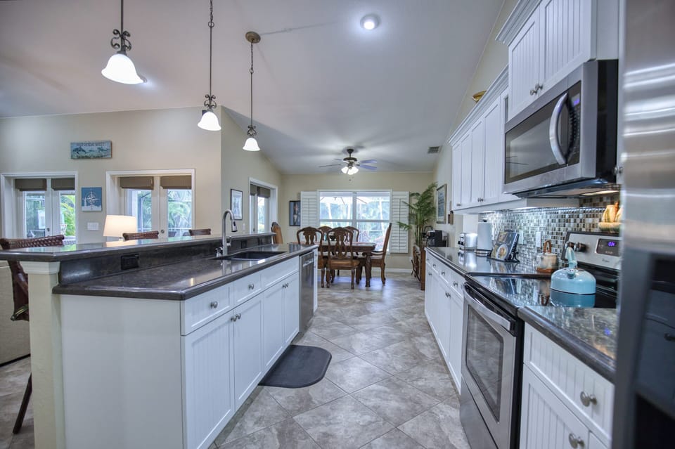 Full Kitchen plus keurig, panini, toaster, ninja air fryer waffle maker&blender.