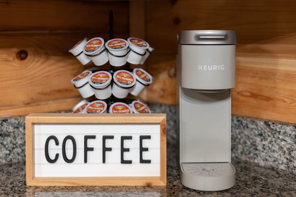 Kitchen includes Keurig (we provide K-cups) and traditional coffee maker 