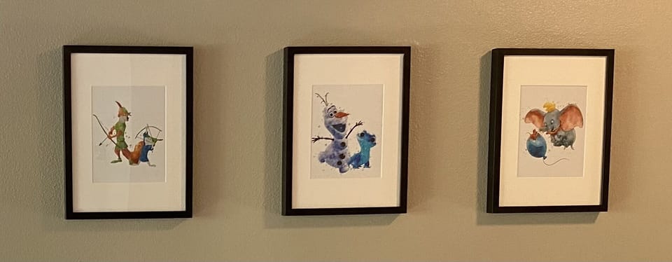 Subtly decorated Disney Themed.