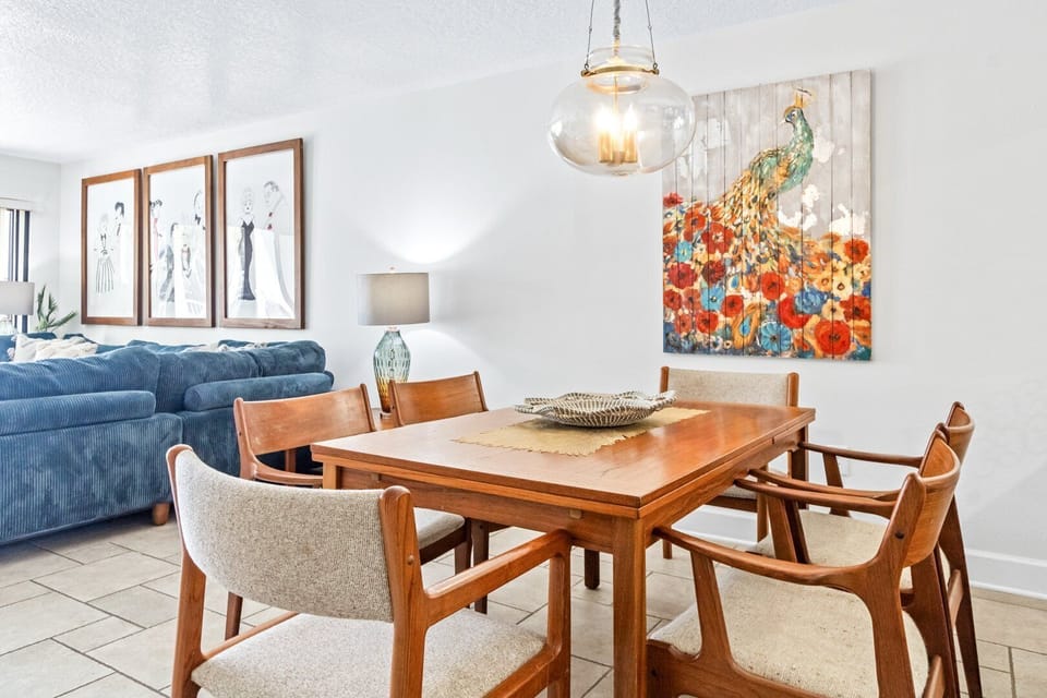 Spacious dining area designed to comfortably accommodate up to 6 guests, perfect for memorable meals and gatherings.