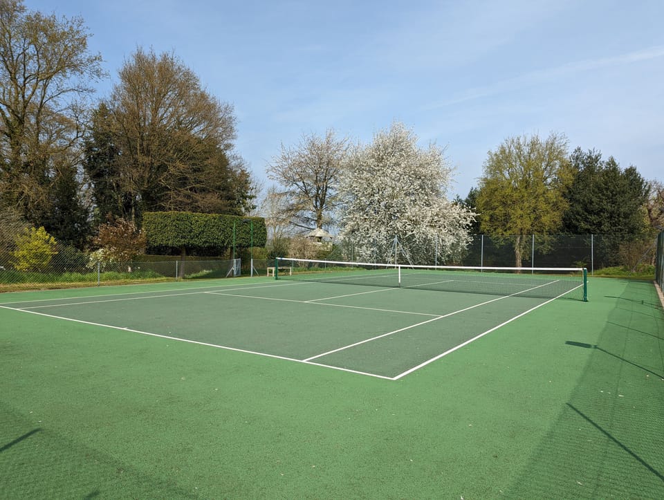 Hard tennis court open all year