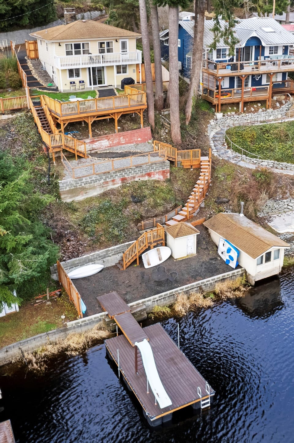 High Bank Property; Stairs Required