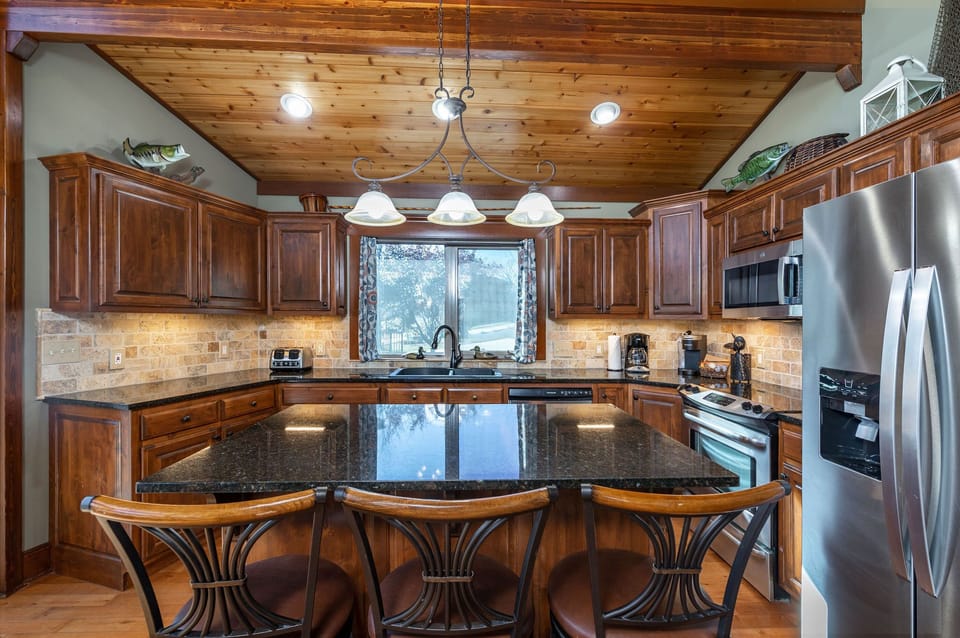 Granite Countertops & Fully Stocked Cooking & Dinnerware