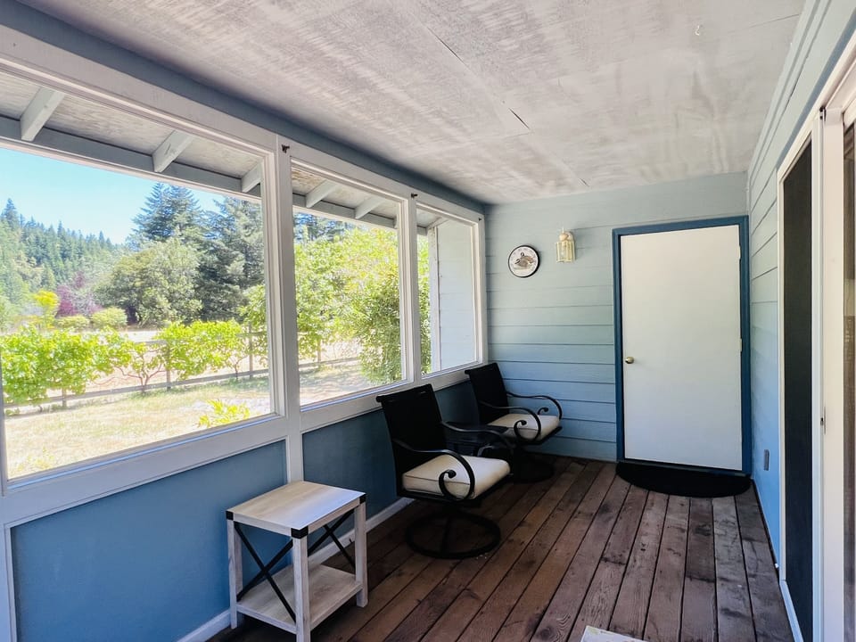 Private enclosed patio off the master bedroom and living room 