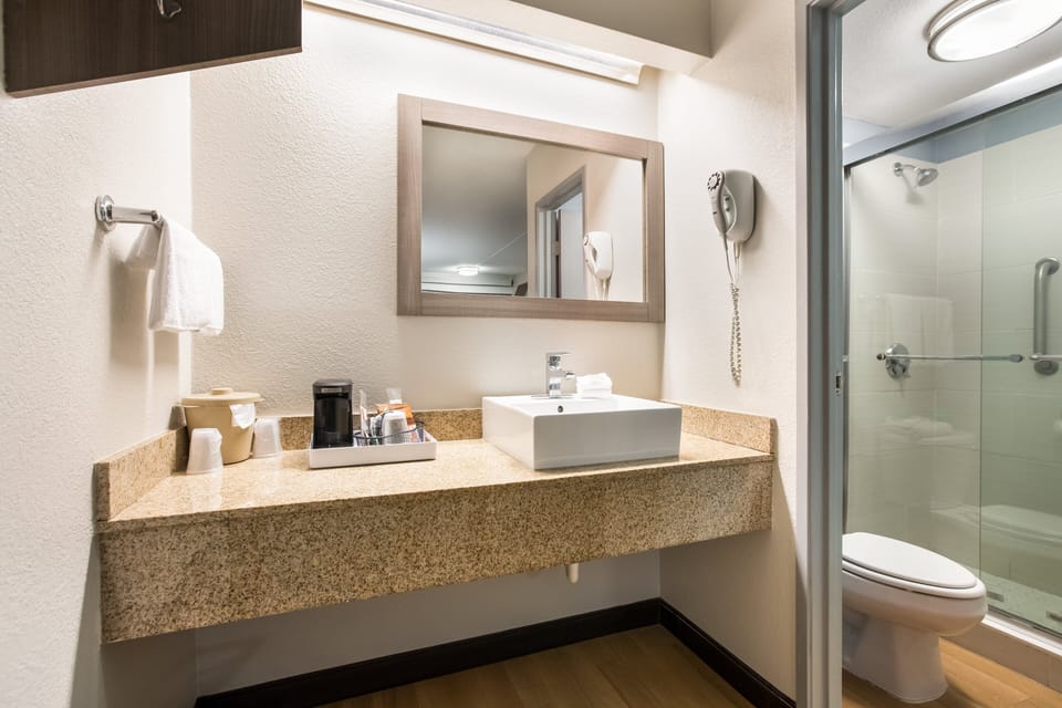 Free toiletries, hair dryer, towels