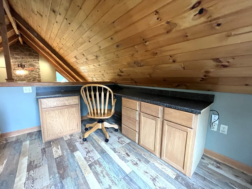 The office space on the loft. 