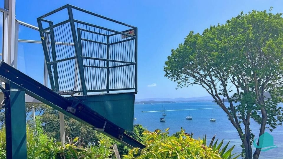 Travellator to assist guests to the waters edge, alternative route is via the stairs
