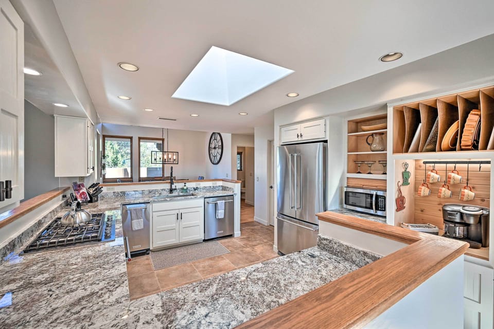Large kitchen fully stocked