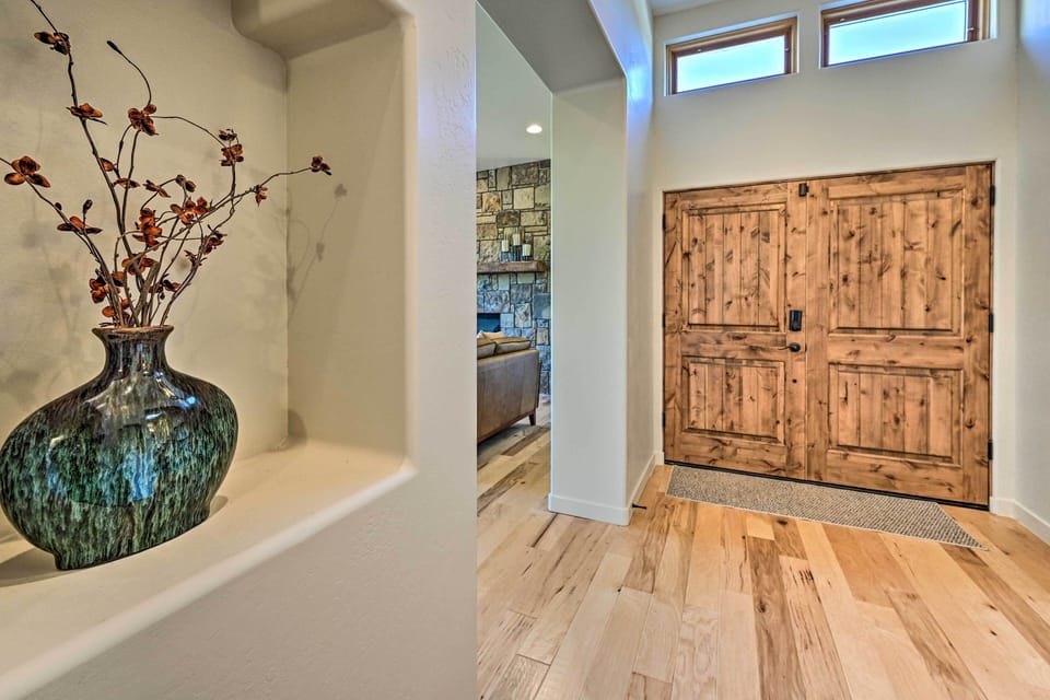 Alder front entry doors off entry