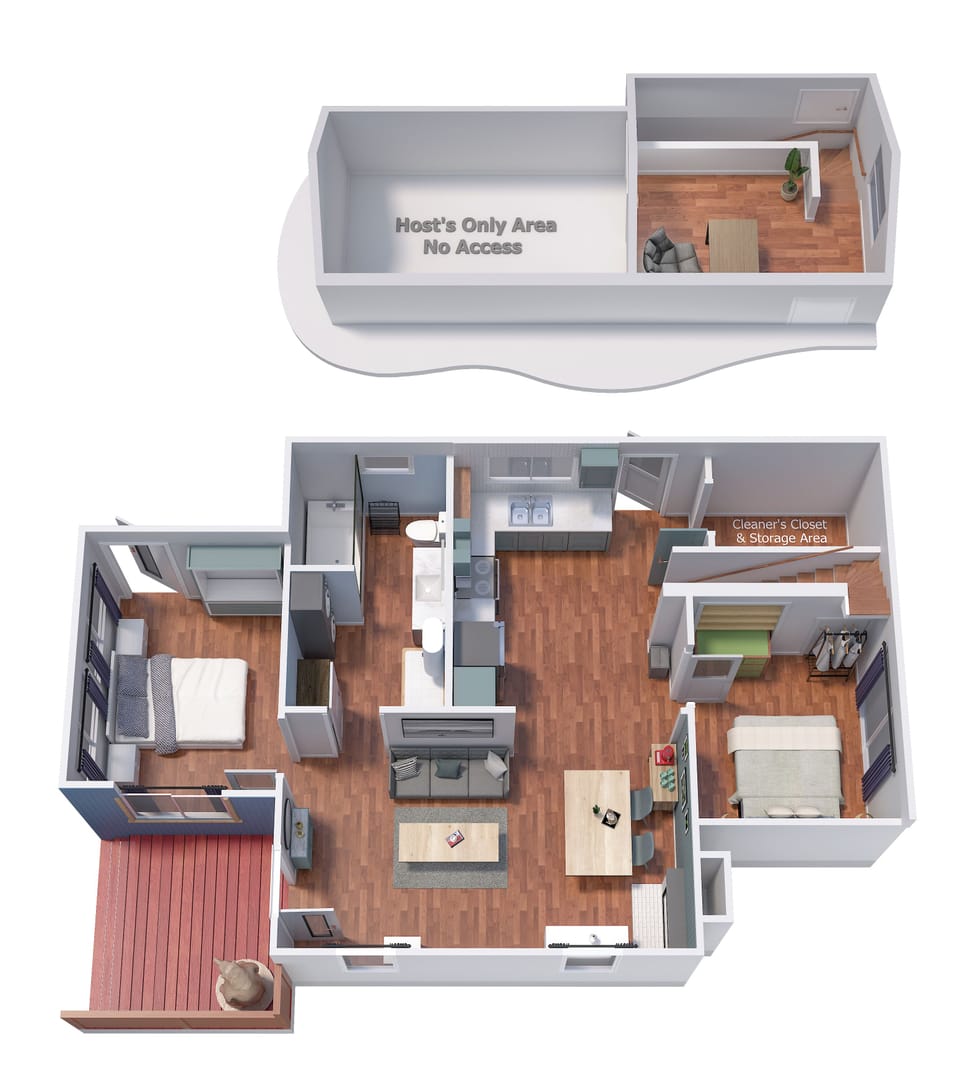 Cabin Layout and Office Loft