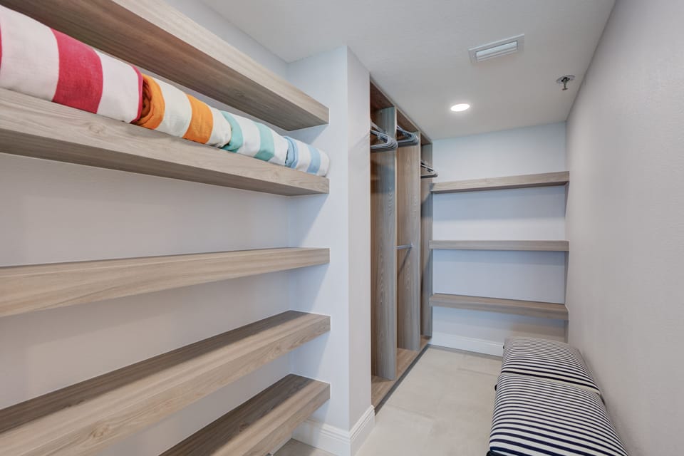 Spacious closet.