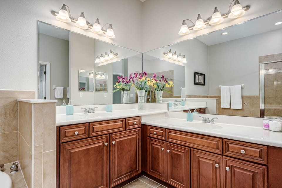 Master Bathroom with Double Vanities