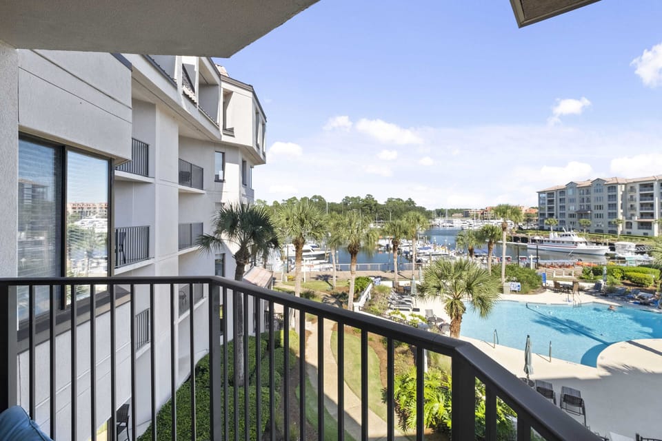 Balcony 1 - Dramatic Pool & Marina Views!