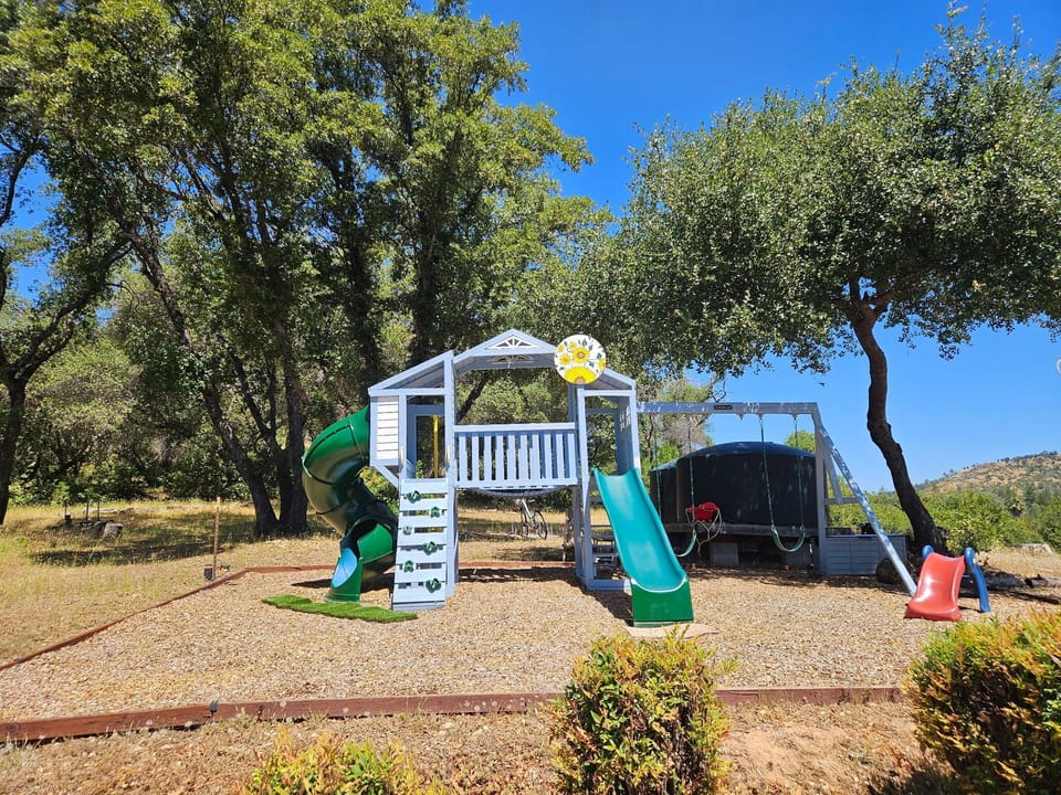 Repainted in June 2026, this playground is great for kids & shared among guests.
