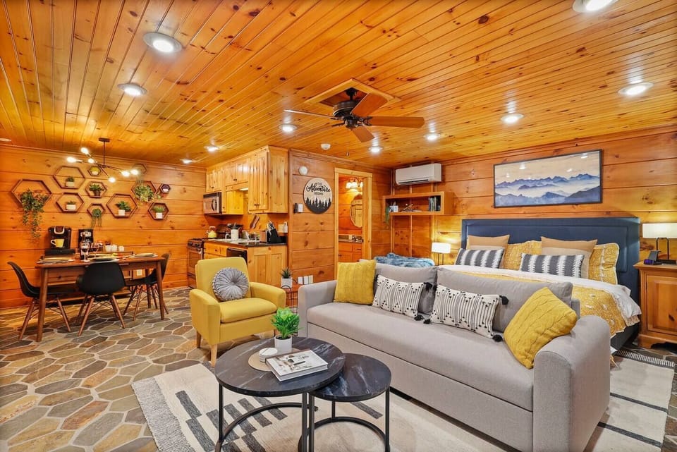 BONUS: Tastefully decorated 500+ sq ft "Studio-style Private Cottage" with its own full kitchenette, dining, fireplace, desk/ chair, and full bath.