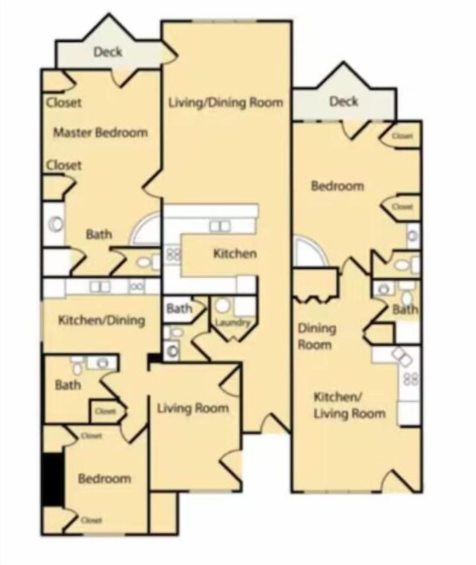 Check out your 3BDR floor plan and get an idea of where you will put everyone